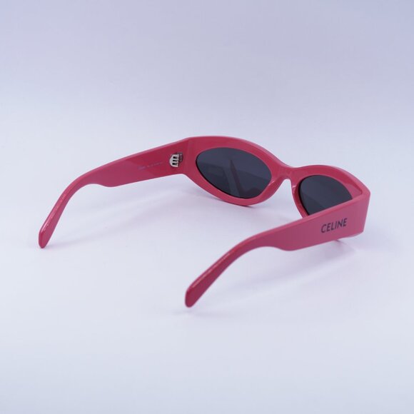 Celine CL40288I MONOCHROMS 74A Sunglasses Shiny Pink Cat Eye Frame, Grey Lenses - Picture 9 of 10